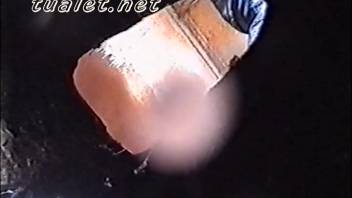 Females defecating, hidden camera in the restroom 1
